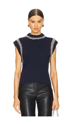 Joanae sleeveless pullover with embellishment en color azul marino talla L en - Navy. Talla L (también en M, S) - SIMKHAI - Modalova