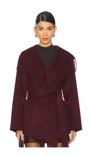 Rowen Fringe Jacket in Burgundy. - size L (also in M, S, XS) - SIMKHAI - Modalova