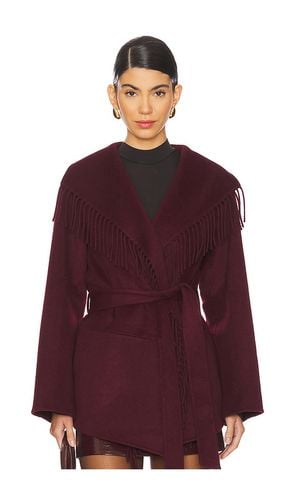 Rowen Fringe Jacket in Burgundy. - size M (also in S) - SIMKHAI - Modalova