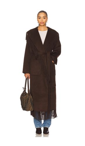 Carrie Fringe Robe Coat in Brown. - size L (also in M, S, XS) - SIMKHAI - Modalova