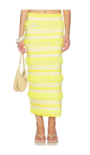 Lula Knit Midi Skirt in Yellow. - size L (also in M, S) - SIMKHAI - Modalova
