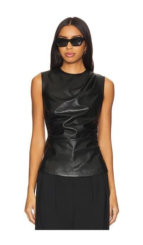 Wynter Faux Leather Draped Top in . Size 2, 4, 6, 8 - SIMKHAI - Modalova