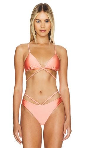 Harlen Tie Front Bikini Top in Pink. - size M (also in S) - SIMKHAI - Modalova