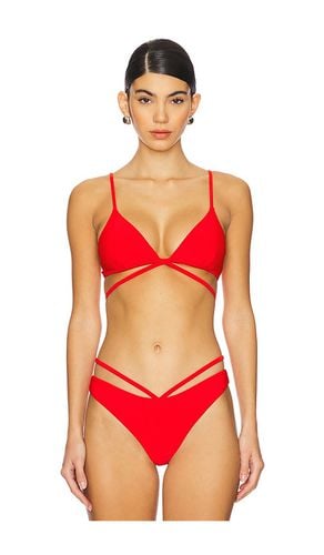 Harlen Tie Front Bikini Top in Red. - size M (also in S, XS) - SIMKHAI - Modalova