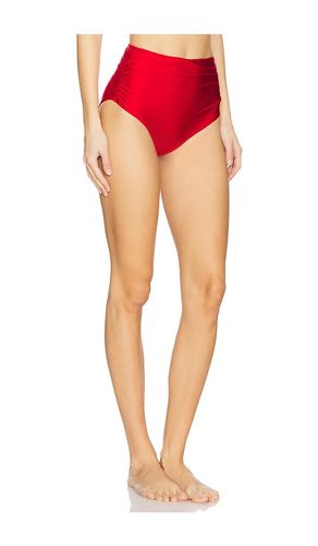 Teya High Waisted Ruched Bikini Bottom in Red. - size M (also in S, XS) - SIMKHAI - Modalova