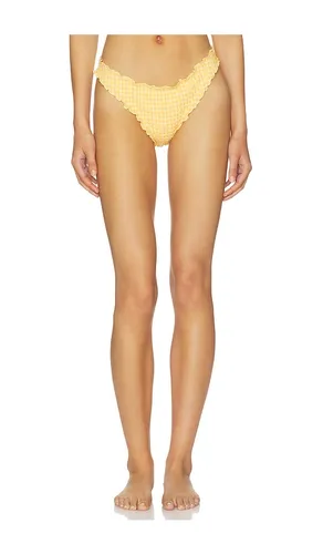 Maelie Ruched Bikini Bottom in Yellow. - size L (also in M, S, XS) - SIMKHAI - Modalova