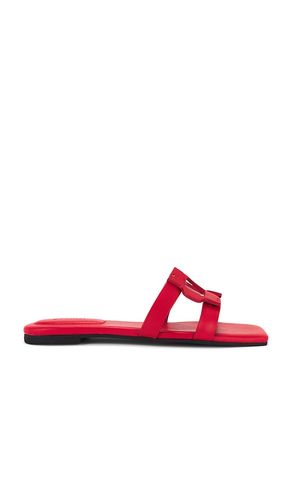 Monogram Flat Slide in Red. - size 37 (also in 39) - SIMKHAI - Modalova