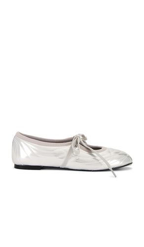 Erika Topstitching Lace-Up Ballet Flats in Metallic . - size 10 (also in 6, 7, 7.5, 8, 8.5, 9) - JW PEI - Modalova