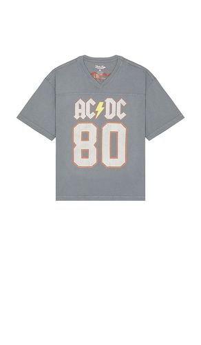 ACDC Back In Black Tour V-Neck Yoke Tee in Blue. - size L/XL (also in S/M) - Junk Food - Modalova