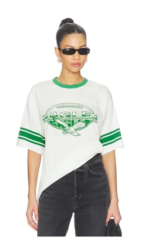 Eagles Oversized Stripe Ringer Tee in . Size L. Also in M, XL/1X - Junk Food - Modalova