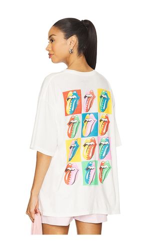 Hot Lips Checkers Oversized Tee in Ivory. - size L/XL (also in S/M) - Junk Food - Modalova