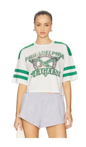 Eagles Striped Crop Tee in White,Green. - size L (also in XL/1X) - Junk Food - Modalova