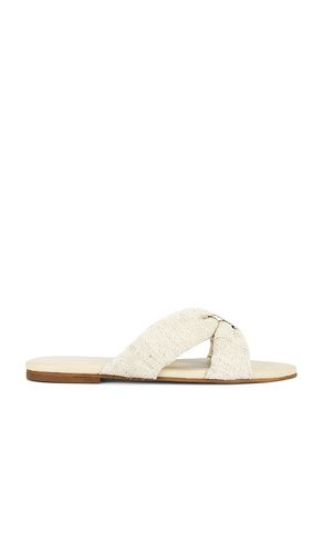 Banha Chunky Criss Cross Linen Sandal in Cream. - size 11 (also in 6, 7, 8, 9) - Kaanas - Modalova