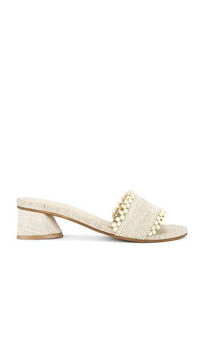 Cairo Asymmetric Linen Heel in Cream. - size 10 (also in 11, 6, 7, 8) - Kaanas - Modalova