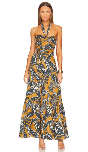 Talia Printed Maxi Dress in Mustard. - size L (also in M) - Karina Grimaldi - Modalova