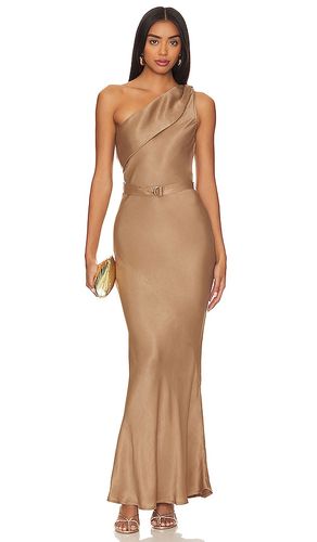 Angelique Midi Dress in Tan. - size L (also in S, XS) - Karina Grimaldi - Modalova