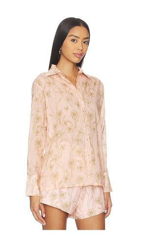 Coral Print Blouse in Peach. - size M (also in S, XS) - Karina Grimaldi - Modalova