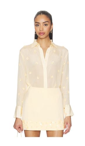 Ayla Embroidered Shirt in Yellow. - size L (also in M, S) - Karina Grimaldi - Modalova