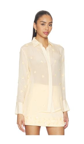Ayla Embroidered Shirt in Yellow. - size L (also in M, S) - Karina Grimaldi - Modalova