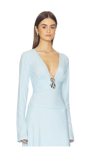 Plunging V Flared Sleeve Top in . Taglia M. Also in S - Kate Barton - Modalova