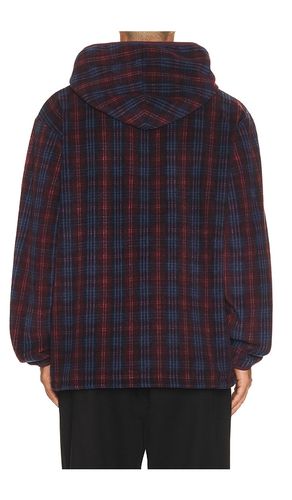 Fleece Check Button Hoodie in - KAPPY DESIGN - Modalova