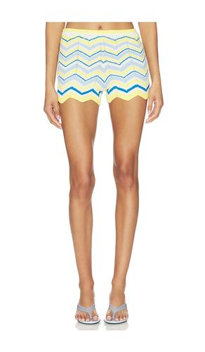Chevron Knit Micro Short in Yellow, Blue. - size M (also in S, XL) - Kulani Kinis - Modalova