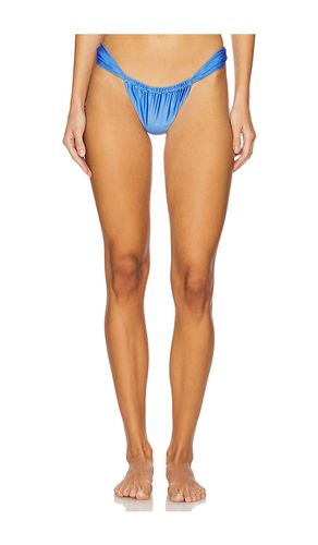 Ruched Thong Bikini Bottom in Blue. - size L (also in XL) - Kulani Kinis - Modalova