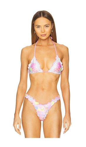 Lettuce Edge Bralette Top in White,Pink. - size M (also in S, XS) - Kulani Kinis - Modalova