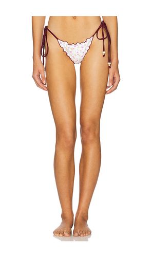 Lettuce Edge Thong Tie Bikini Bottom in White. - size L (also in M, S, XL, XS) - Kulani Kinis - Modalova