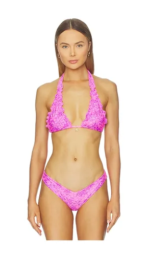 Lettuce Edge Halter Bikini Top in Purple. - size M (also in S, XS) - Kulani Kinis - Modalova