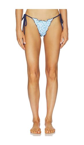 Lettuce Edge Side Tie Bikini Bottom in Blue. - size L (also in XL) - Kulani Kinis - Modalova