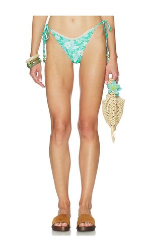 Crochet Dipped Cheeky Tie Bikini Bottom in Teal. - size L (also in M, S) - Kulani Kinis - Modalova