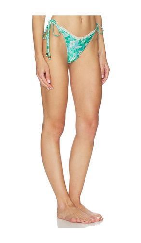 Crochet Dipped Cheeky Tie Bikini Bottom in Teal. - size L (also in M, S) - Kulani Kinis - Modalova