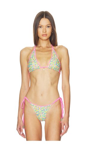 Decorative Bind Tie Halter Bikini Top in Pink. - size M (also in S, XS) - Kulani Kinis - Modalova