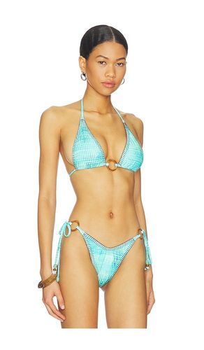 Lace Stitch Ring Halter Bikini Top in Teal. - size M (also in S) - Kulani Kinis - Modalova