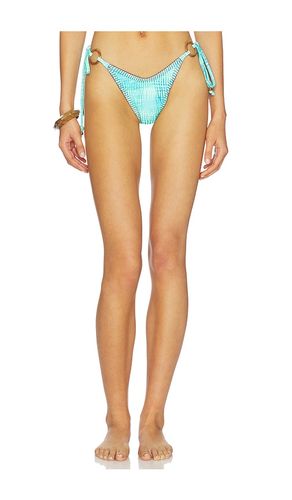 Lace Stitch Ring Tie Bikini Bottom in Teal. - size L (also in M, S, XS) - Kulani Kinis - Modalova