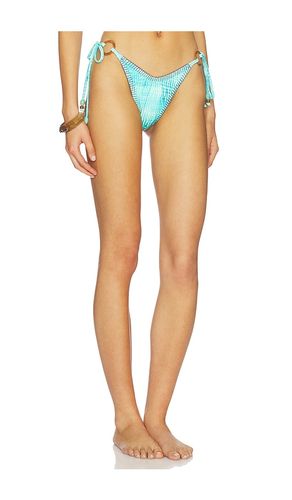 Lace Stitch Ring Tie Bikini Bottom in Teal. - size L (also in M, S) - Kulani Kinis - Modalova