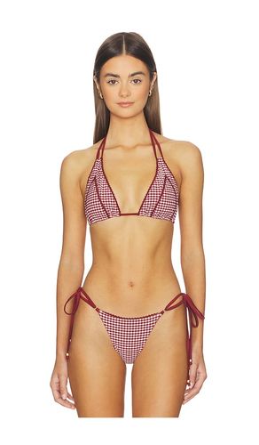 Decorative Panel Halter Bikini Top in Red. - size M (also in XS) - Kulani Kinis - Modalova