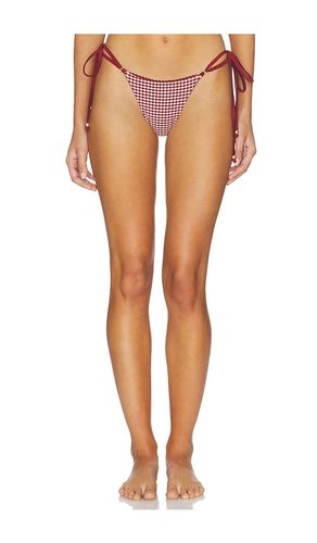 Decorative Thong Tie Side Bikini Bottom in Red. - size L (also in M) - Kulani Kinis - Modalova