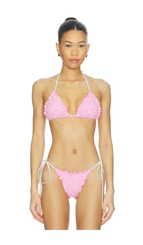Lettuce Edge Bralette Bikini Top in Pink. - size M (also in S, XS) - Kulani Kinis - Modalova