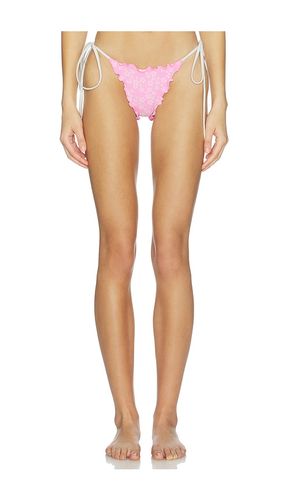 Lettuce Edge Thong Tie Bikini Bottom in Pink. - size L (also in M, S) - Kulani Kinis - Modalova