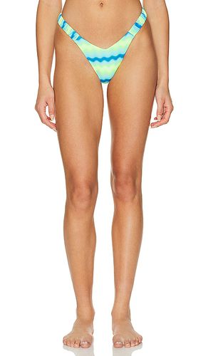 Retro Y Thong Bikini Bottom in Green,Blue. - size L (also in M, S, XS) - Kulani Kinis - Modalova