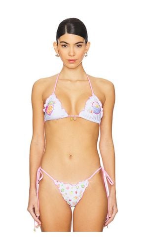 Triangle Bikini Top in White,Pink. - size L (also in M, S, XL, XS) - Kulani Kinis - Modalova