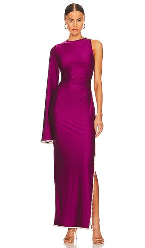 X REVOLVE Khriya Pearl Trim Maxi Dress in Wine. - size S (also in XS) - Khanums - Modalova