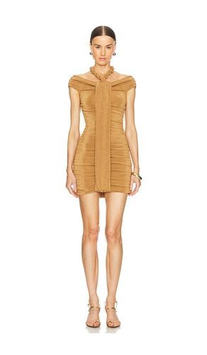 Textured Slinky Mini Dress in Tan. - size L (also in M, S, XL, XS, XXS) - Khanums - Modalova