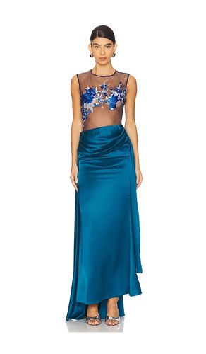 Satin Gown in Teal. - size S (also in XS) - Kim Shui - Modalova