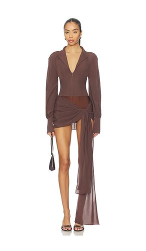 X REVOLVE Jeannie Mini Dress in Brown. - size L (also in M, XL) - Kim Shui - Modalova