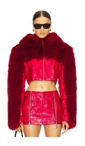 Cropped Faux Fur Hoodie Jacket in . - size L (also in M) - Kim Shui - Modalova