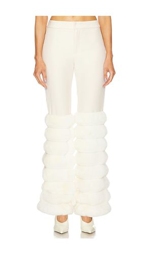 Faux Fur Pants in Cream. - size L (also in M, S, XS) - Kim Shui - Modalova