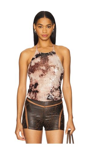 Sequin Halter Top in Neutral,Brown. - size M (also in S, XS) - Kim Shui - Modalova